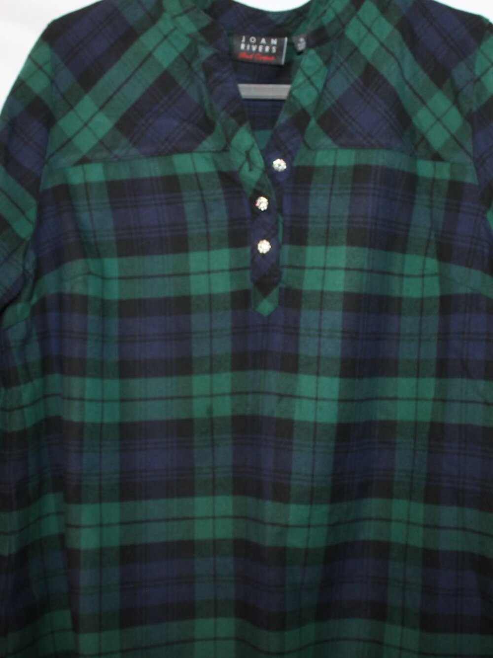Joan River's Pull Over Flannel Blouse